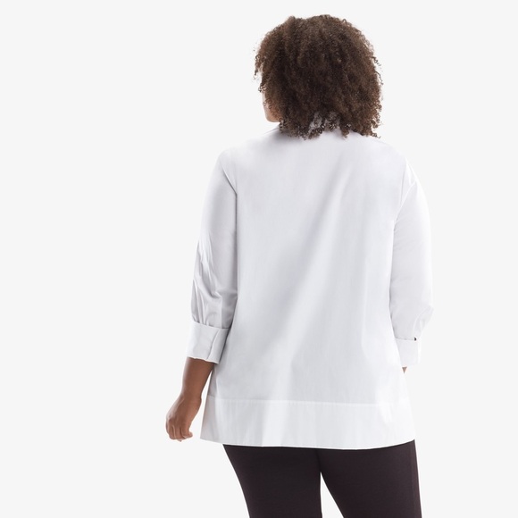 NWT M.M. LaFleur The Larsen Shirt White Button Down Plus Size 2X - Picture 4 of 14